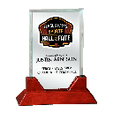 Glass Awards with Wood Base