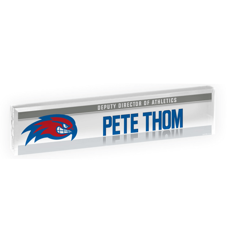 Acrylic Block Base Desk Plate