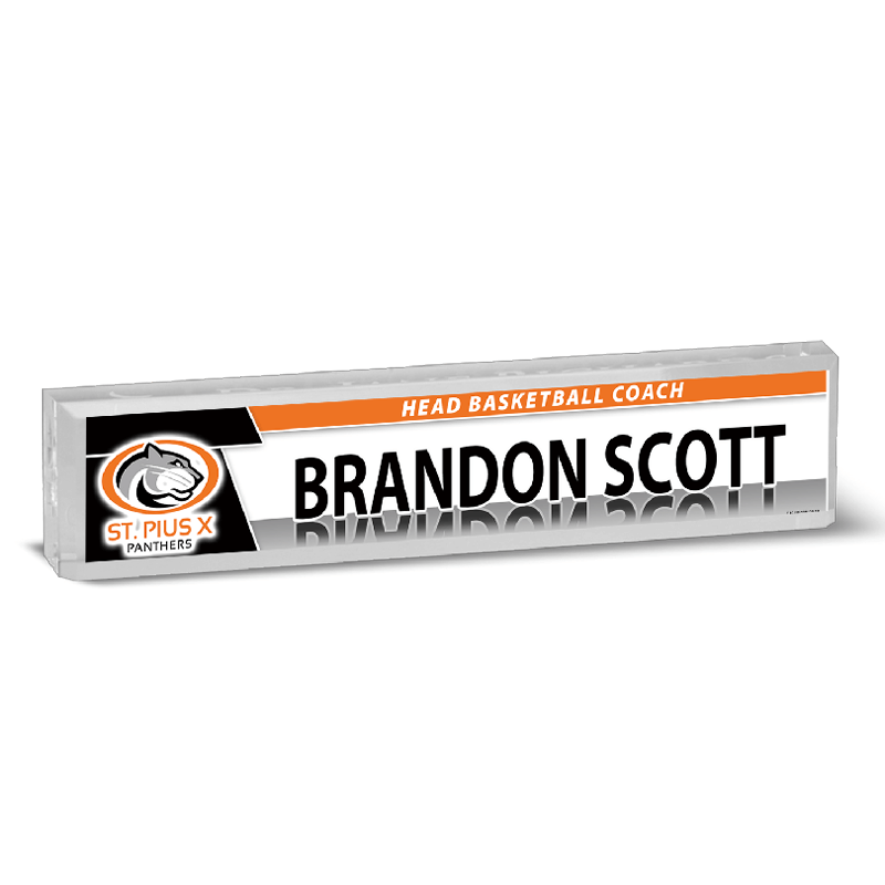 Acrylic Block Base Desk Plate