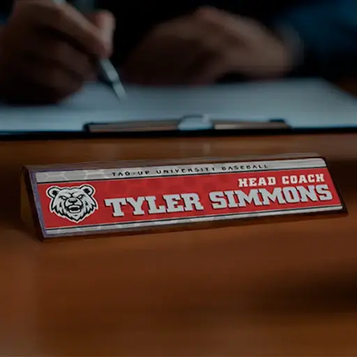 Wedge Desk Plate